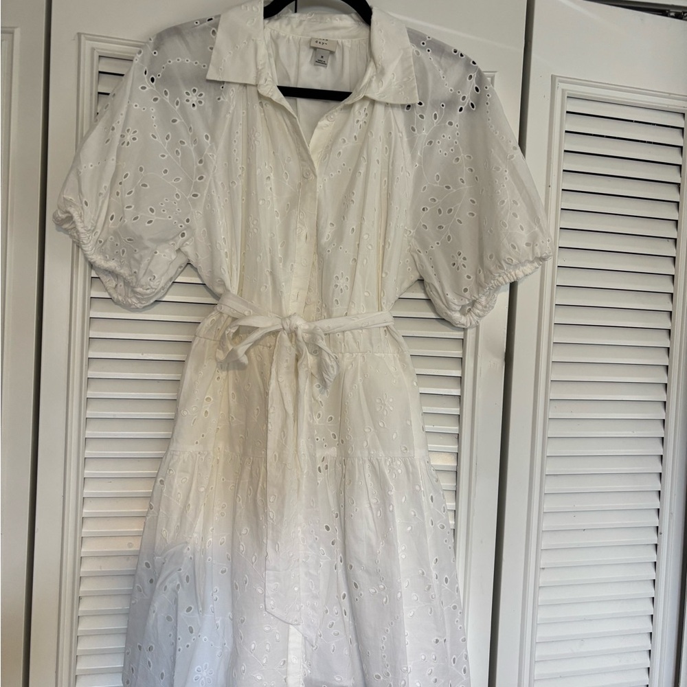 A New Day White Eyelet Mini Dress